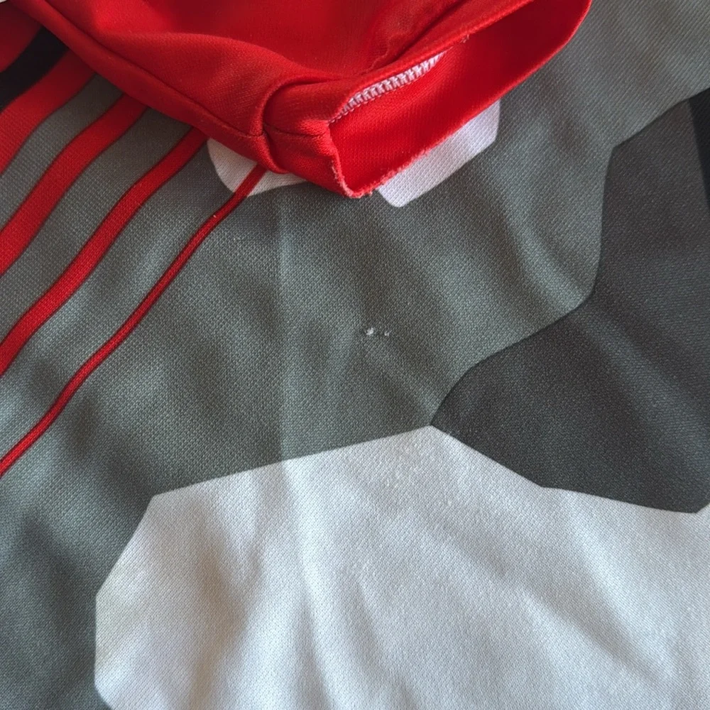 ANSR Red and Black Jersey with Asymmetrical Design and Bold Graphics Youth XL